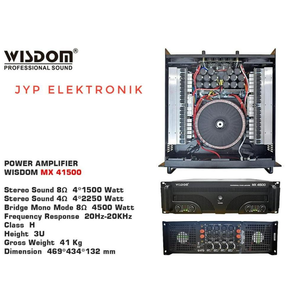 POWER AMPLIFIER WISDOM MX 41500 /MX41500 CLASS H 4x1500 WATT