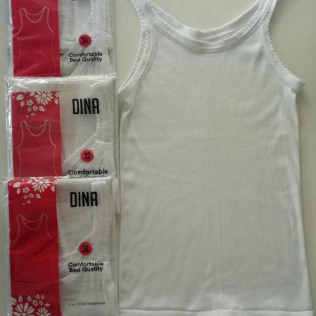 3 Pcs Singlet Dina Wanita Dewasa | Kaos Dalam Perempuan Remaja Abg | Open Pakaian Tang Top Teng Tank Tenk Tengtop Underwear Grosir