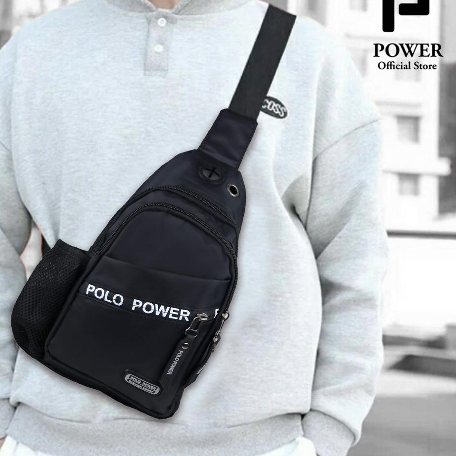 ✵ Polo Power Tas Selempang Pria Sling bag Waterproof Import Tas Dada ABG Anti Air Tas Polo Original 