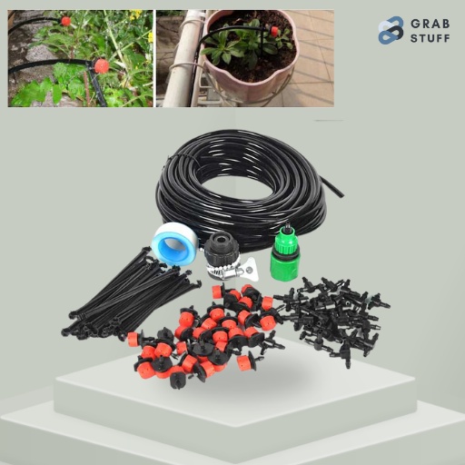 Set Peralatan Irigasi Air Taman Murah Lengkap Garden Watering Kit / Irigasi Tanaman Otomatis Perlengkapan Taman Alat Penyiram Tanaman Otomatis Praktis Selang Penyiram Tanaman Panjang Auto / Pengairan Taman Otomatis / Irigasi Tetes Otomatis