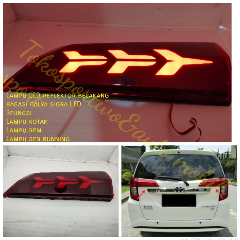 Lampu LED  reflektor bagasi belakang Calya sigra LED mata kucing merah LED 2014-2022