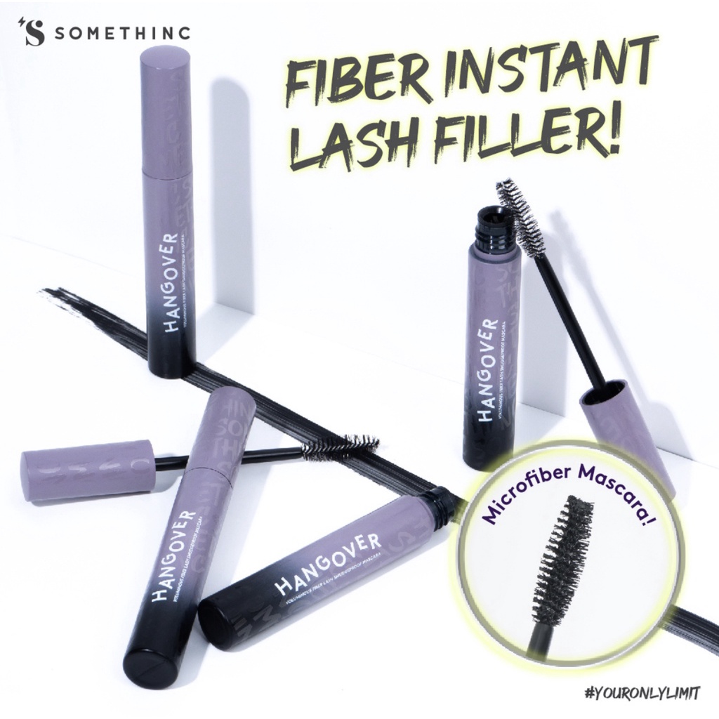 SOMETHINC HANGOVER Voluminous Fiber Lash Smudgeproof Mascara - Waterproof Mascara Tahan Lama