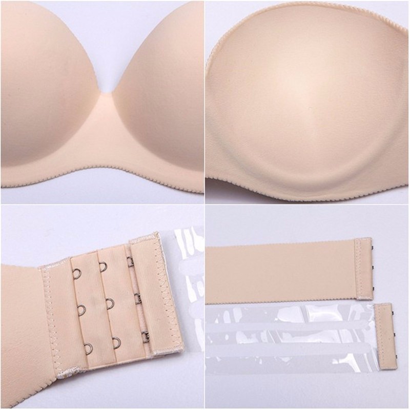 Strapless Bra Seamless Invisible Bra Bra Kawat Tali Transparan