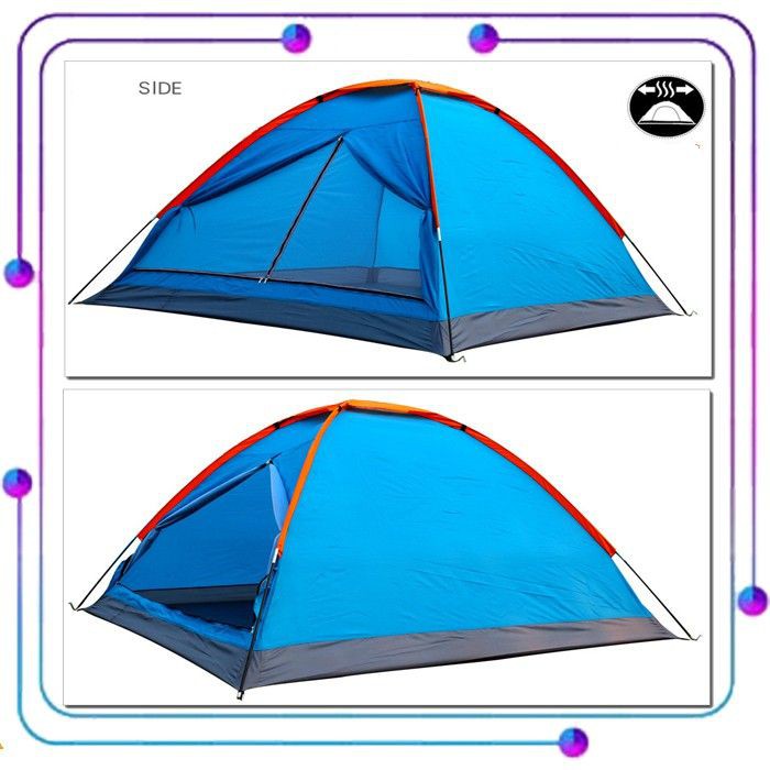 【COD】 Tenda Dome 2 / 3 Orang Terpal Single Layer` 2P 3P Outdoor Camping Tent Indoor Kemah