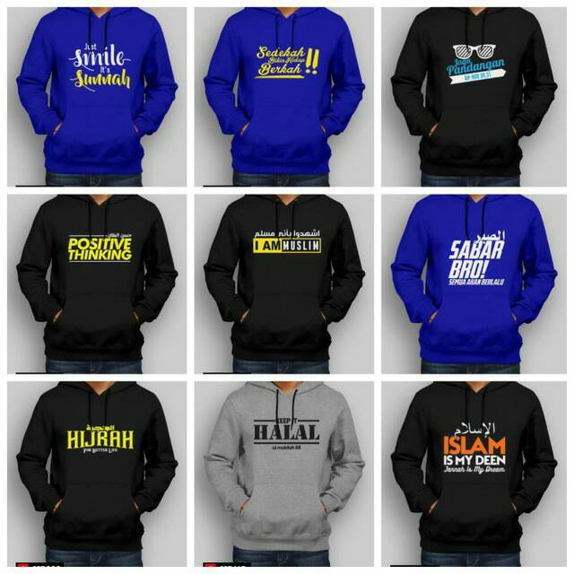 JAKET HOODIE ISLAMI JAKET HOODIE DEWASA PRIA WANITA CUSTOM