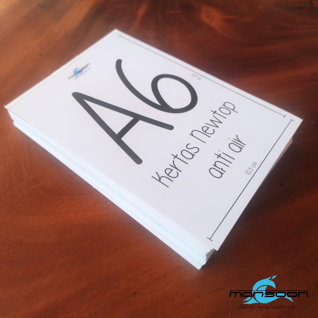 

Kertas Anti Air A6 | Kertas Newtop | Monsoon Indonesia Outdoor Note
