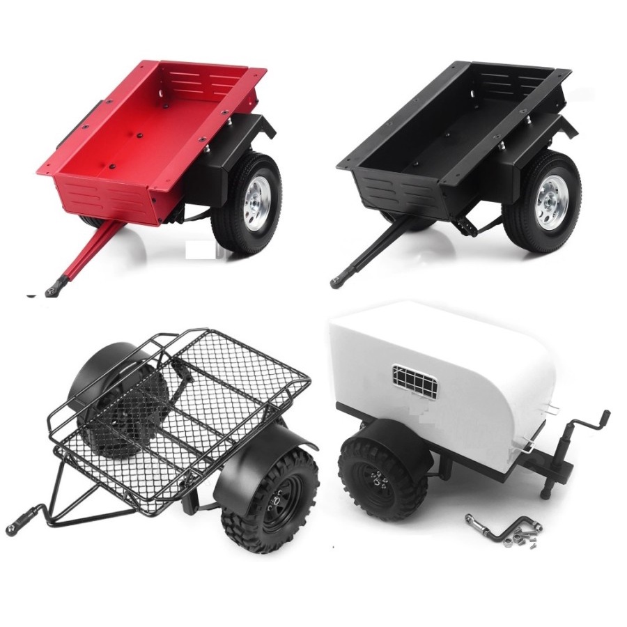 Metal Trailer Truck Hitch Hauler Mount Accessories Bak Gandeng Anhang Rc Car Adventure Crawler 1/10