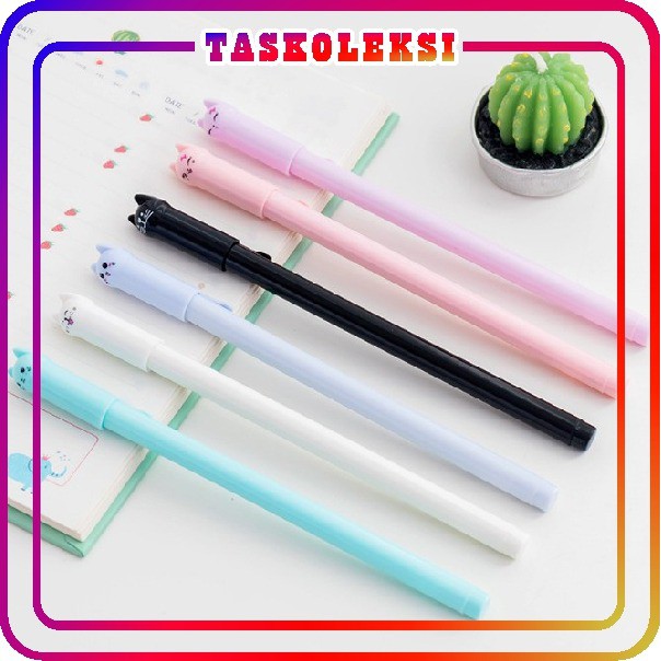 

☛TK☚ Pena Karakter Meow Kucing Lucu Pulpen Karakter Unicorn Gel Imut Pulpen Gel Pena Murah Import R340 R207