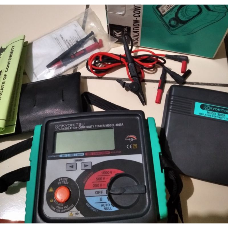 Jual Insulation Tester Kyoritsu 3005A Megger 1000A Alat Tes Isolasi
