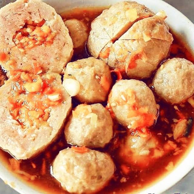 

Bakso mercon mantul plus bumbu kuah