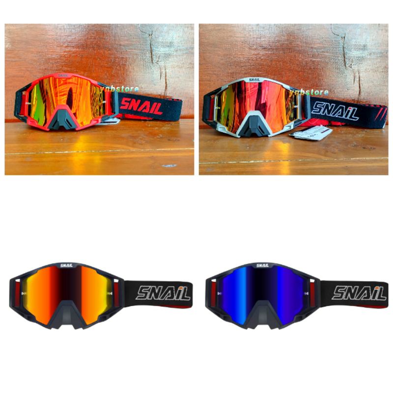 Kacamata Google Snail Mx40 Original | Goggle Cross Snail M40 | Kacamata Helm Trail JPX GIX ORCA