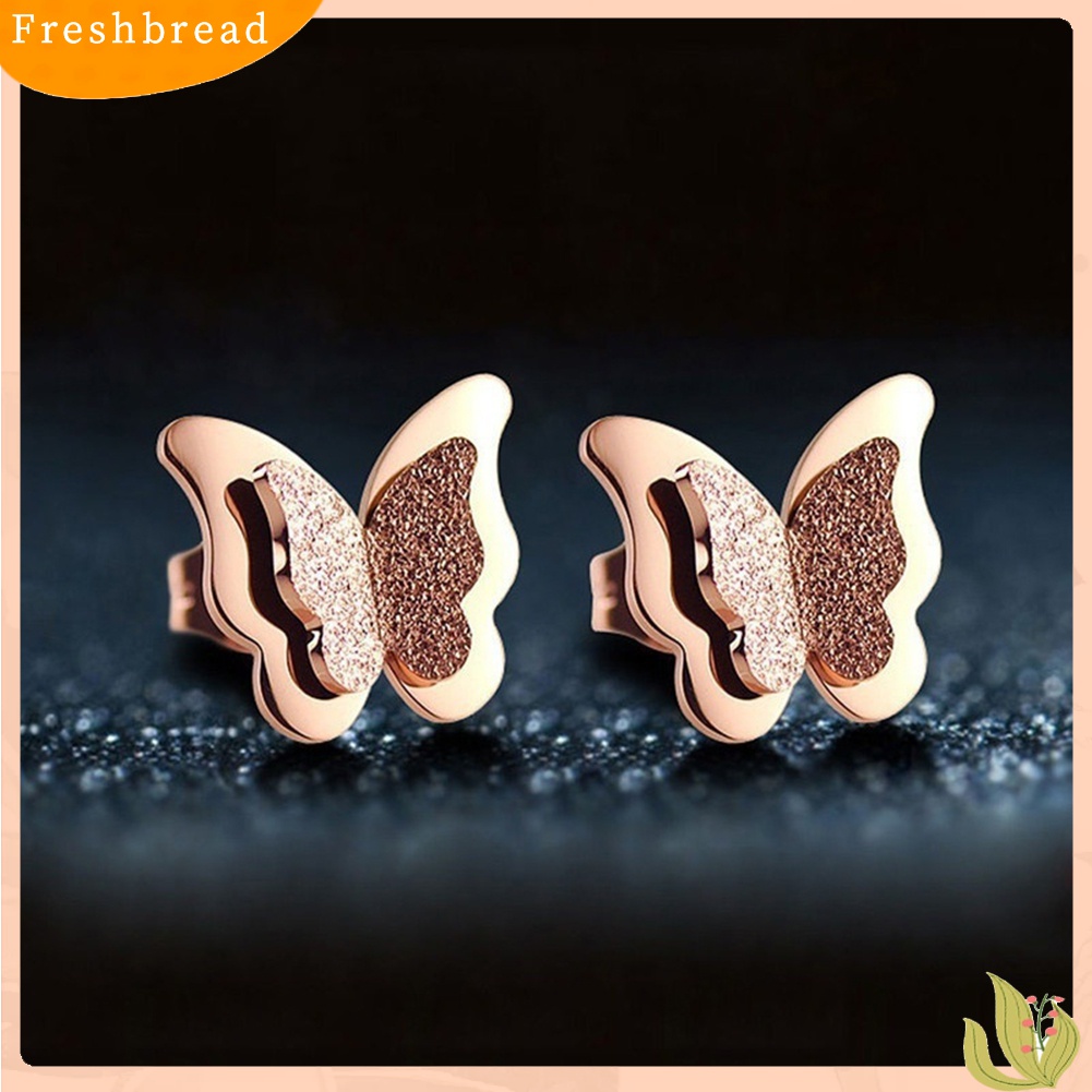 Terlaris Fashion Butterfly Women Ear Studs Earrings Evening Party Jewelry Gift Charming