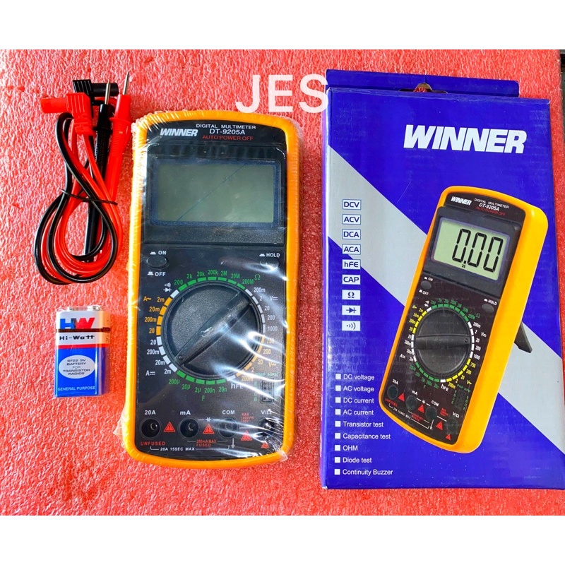 multimeter digital winner dt 9205a