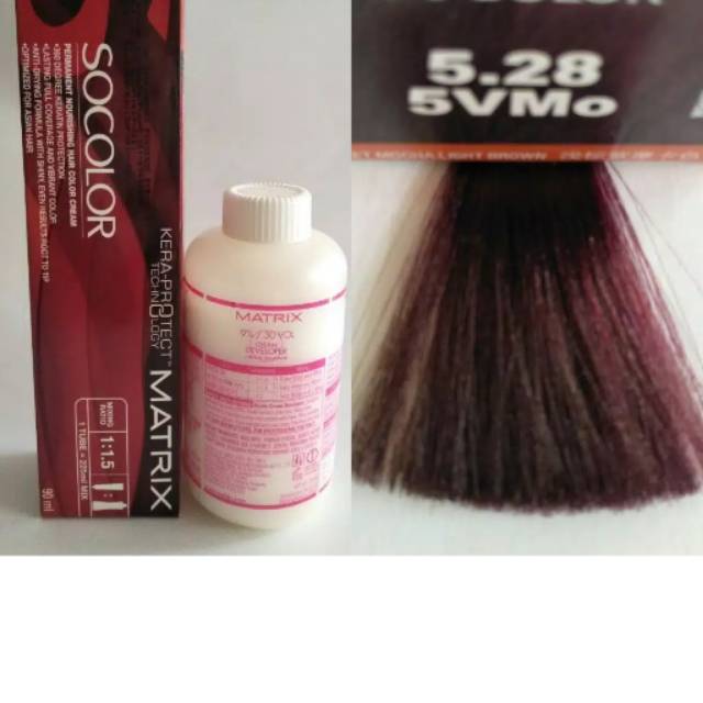 90 ML Matrix Socolor 5.28 / 5VMo / Cat Matrix / Cat Rambut / 5.28 VIOLET MOCHA LIGHT Brown