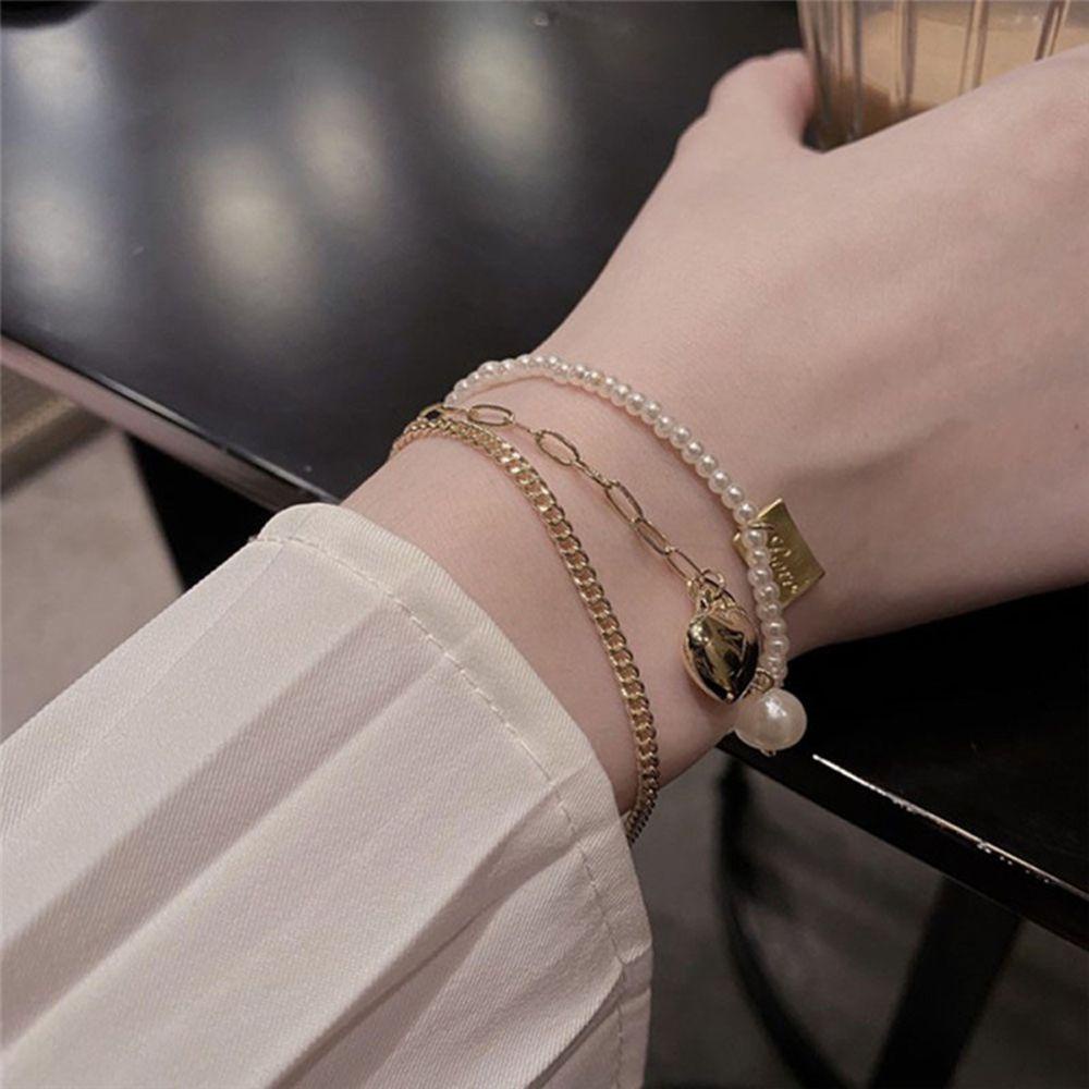 Agustina Mutiara Gelang Minoritas Indah Cinta Liontin Gadis Hadiah Temperamen Pesta Perhiasan Aksesoris Korea Style Jewelry