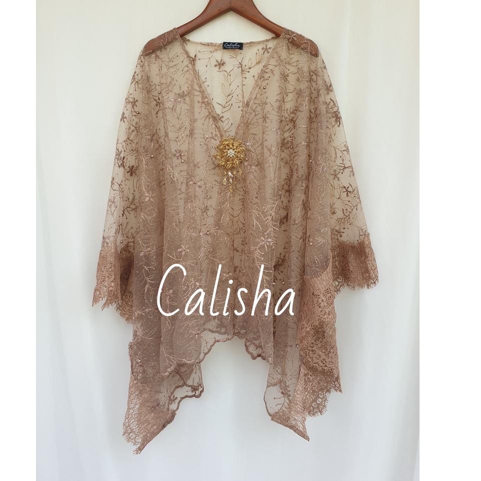 Penjualan Terbanyak.. Kebaya Cape Kilau Jelita Outer by Calisha TOP OUTER CARDIGAN KEBAYA TULLE TILL