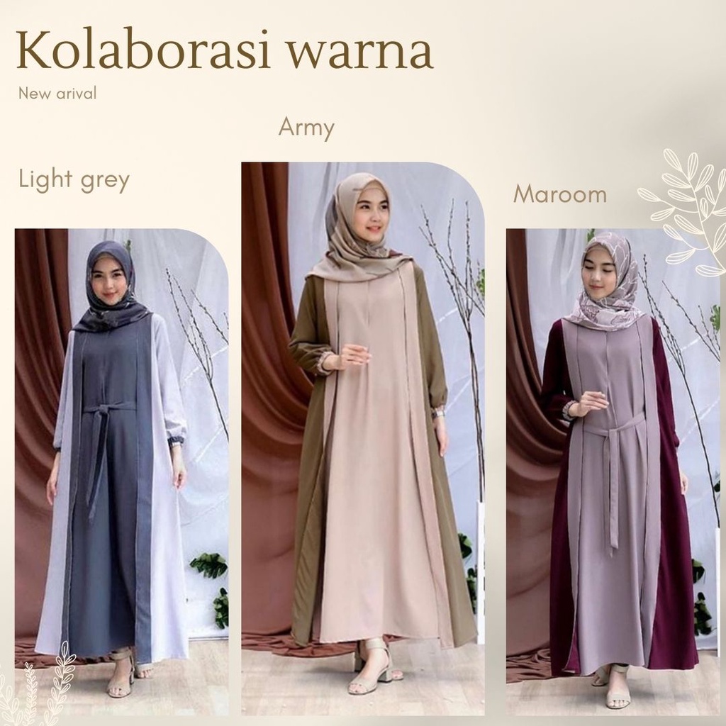 PROMO GAMIS WIRASHA MURAH! Baju Gamis Wanita Gamis Jumbo Polos L - XL - XXXL 9621 / 9622