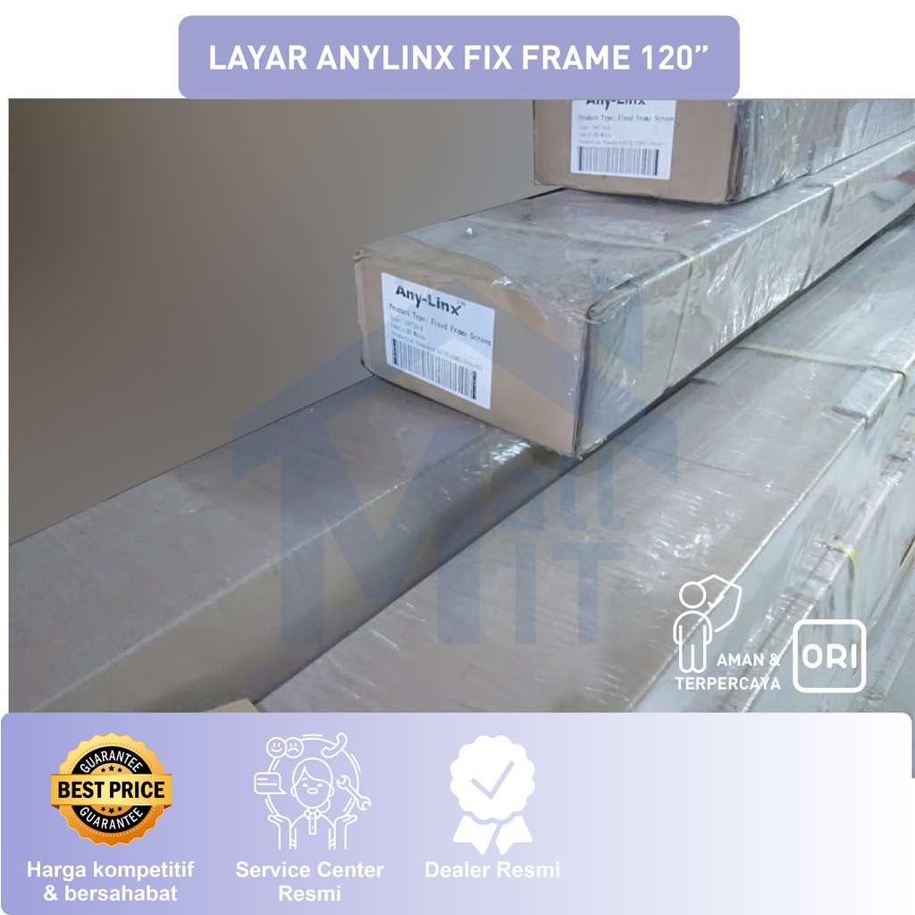 LAYAR FIX SCREEN FIX FRAME home Theathre AnyLink 120&quot; Matte White 16:9