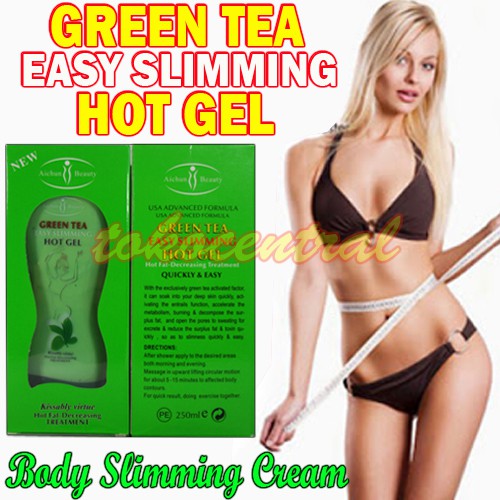 cream diet cream pembakar lemak paprika easy slim hot gel green tea slimming body penghilang lemak