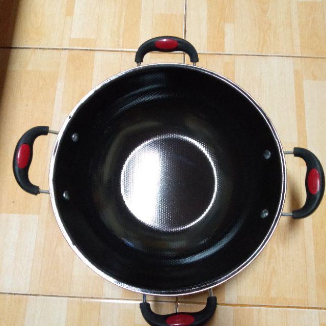 Wajan Enamel Tebal 34 Cm- Tebal Enamel Anti Gores