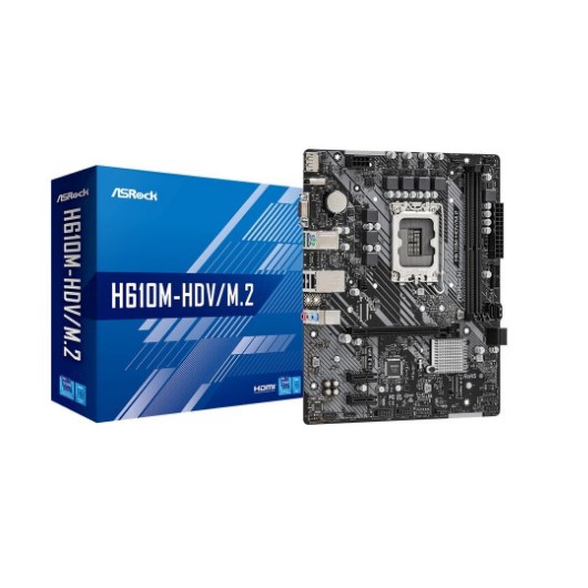 ASROCK H610M-HVS/M.2 Intel H610 LGA 1700 Micro ATX Motherboard Garansi Resmi