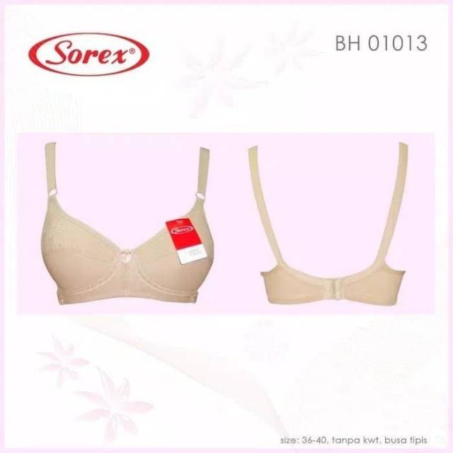 BH SOREX 01013 Naila Sport Busa Tipis | Sorex Bra Wanita Dewasa Kancing 2 Tanpa Kawat | Pakaian Dalam Wanita Dewasa | Sguna