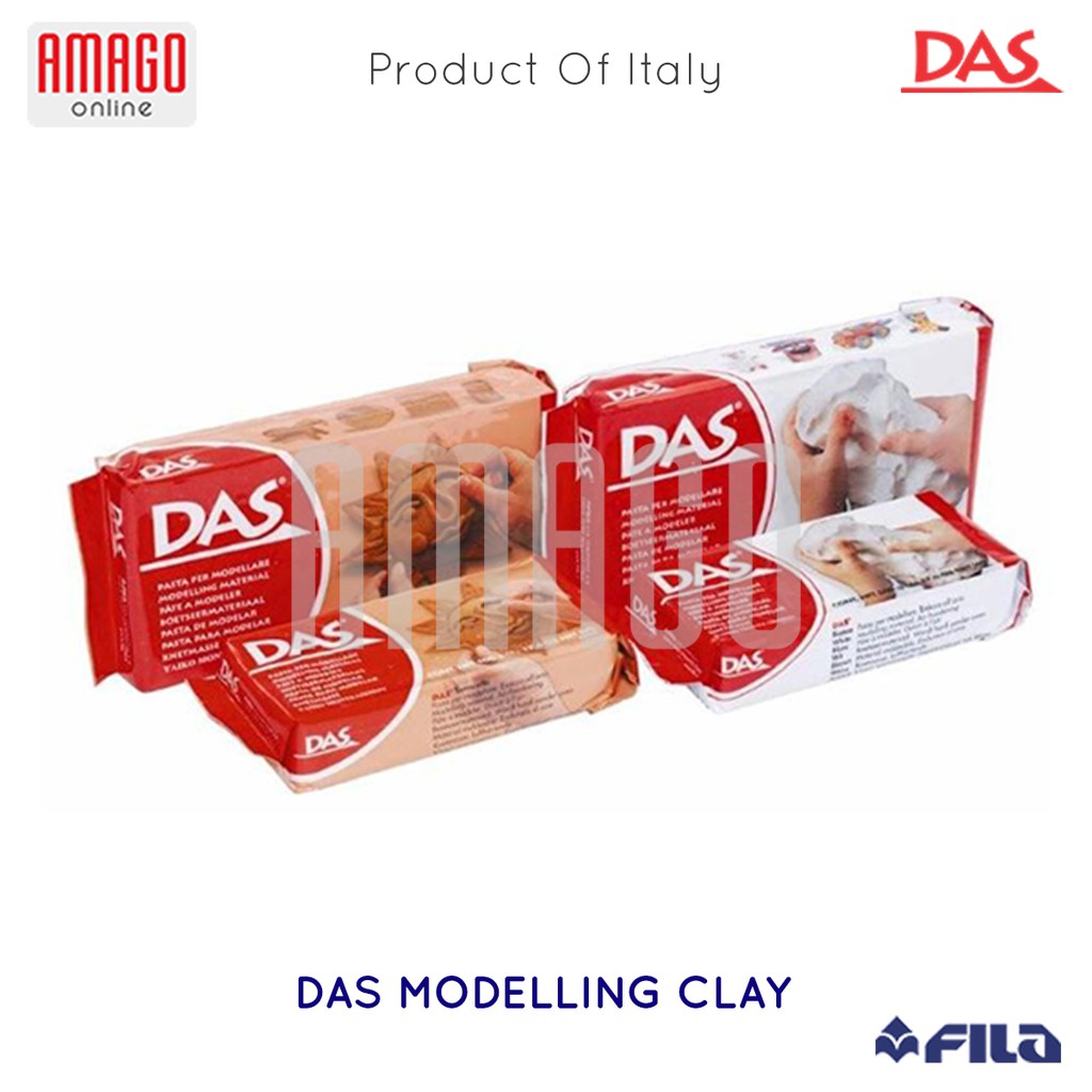 DAS Modelling Clay - Tanah Liat - Air Hardening - Warna Putih - 500 gr - 387000