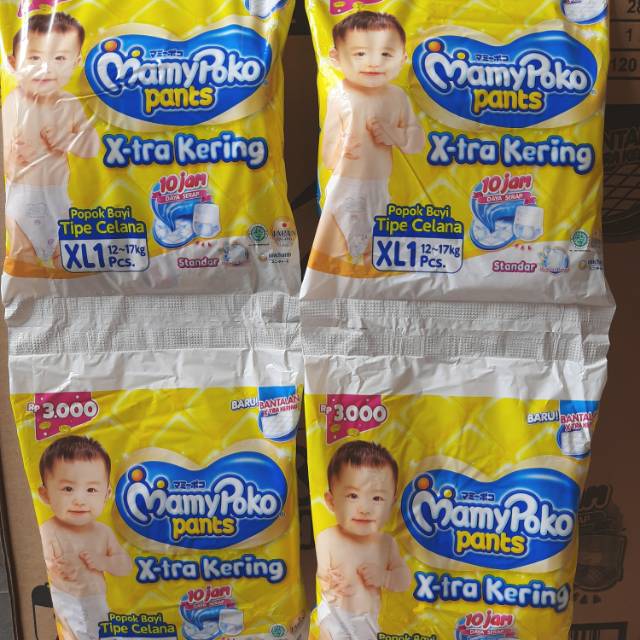 MAMYPOKO Pants extra kering uk xl isi 20renceng