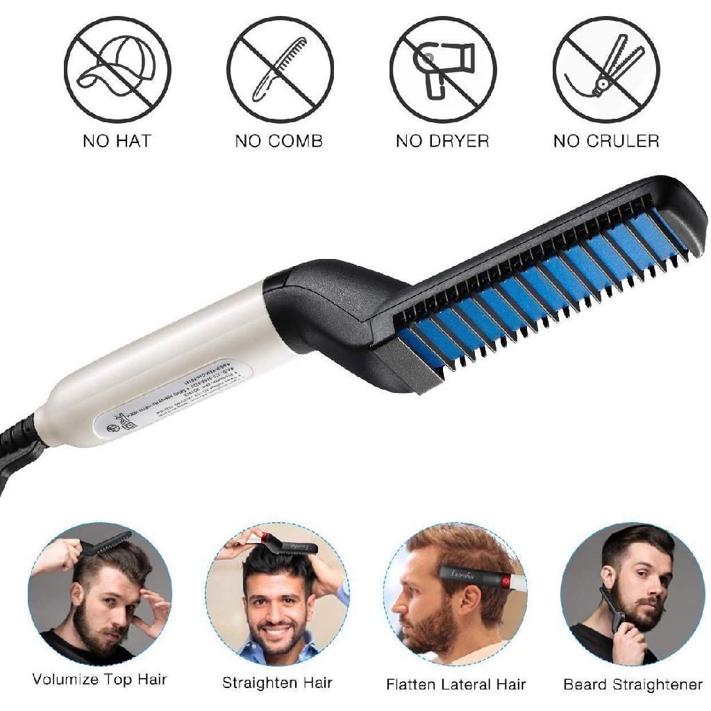 Catok Sisir Rambut Modelling Comb, Han River Sisir Pelurus Rambut, Sisir Elektrik Listrik Pria