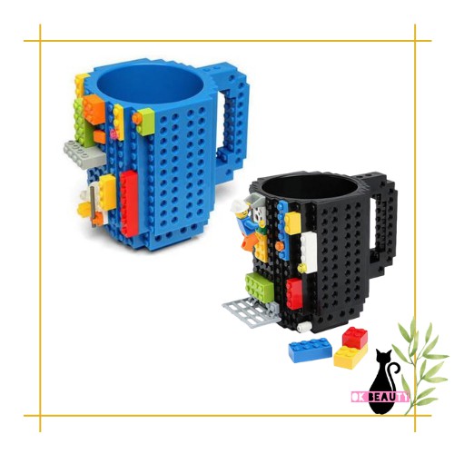 GELAS PLASTIK 350ML CANGKIR MUG SOUVENIR LEGO BUILD BRICK PUZZLE TEH KOPI KADO