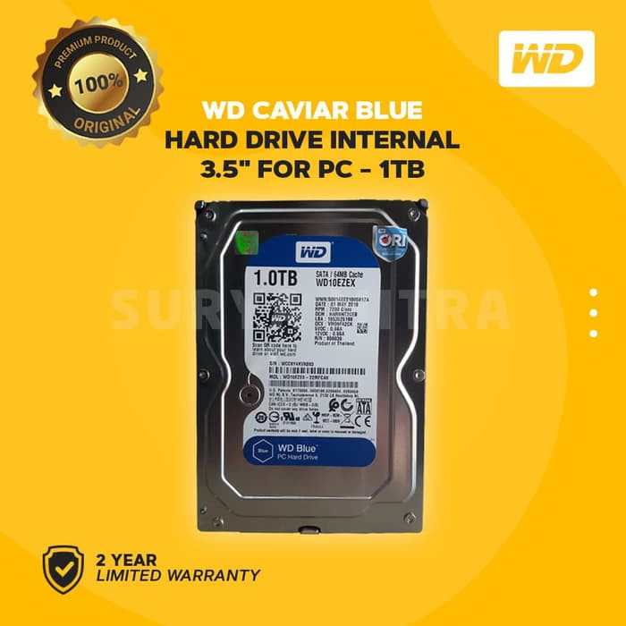 Hardisk / Harddisk / HDD WD Caviar Blue 1TB Internal 3.5&quot; For PC