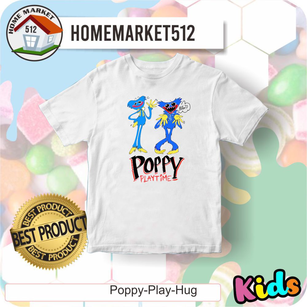 Kaos Anak Poppy Playtime Cartoon Kaos Anak Laki-laki Dan Perempuan Premium SABLON ANTI RONTOK | HOMEMARKET512-0
