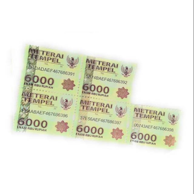 

meterai ASLI 6.000 dan 3.000