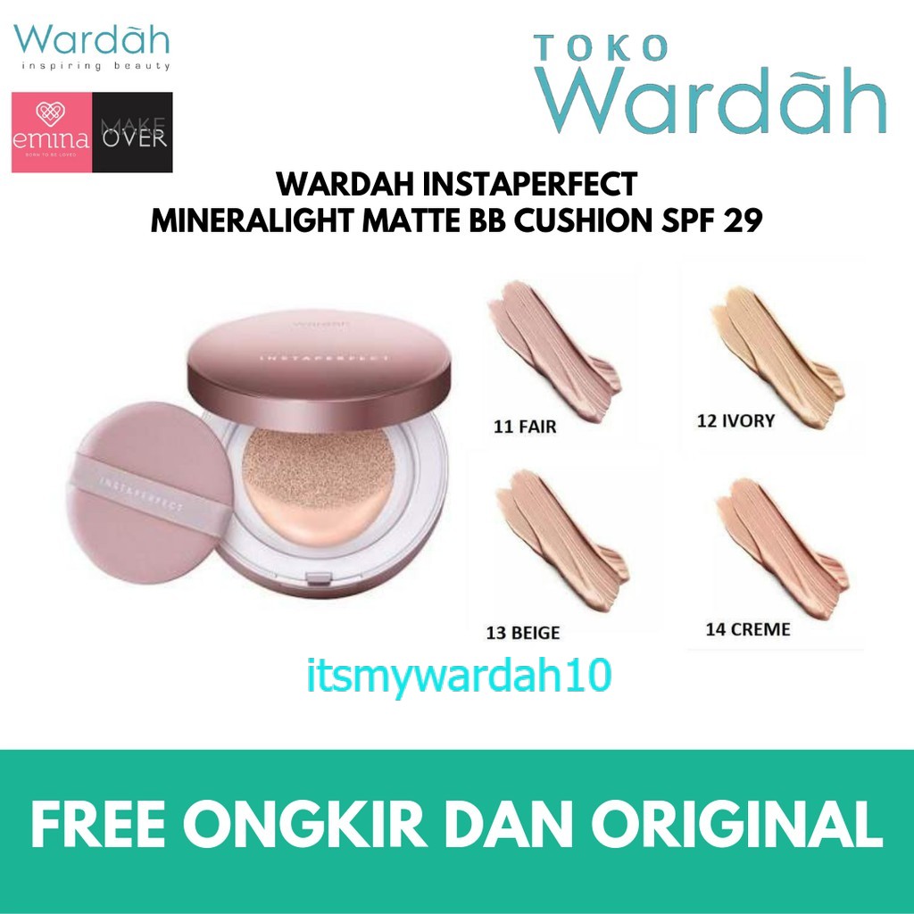 Wardah InstaPerfect Mineralight Matte BB Cushion ORIGINAL