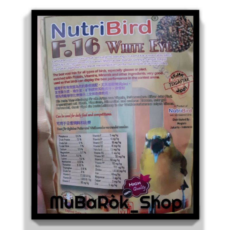 NUTRIBIRD F16 WHITE EYE