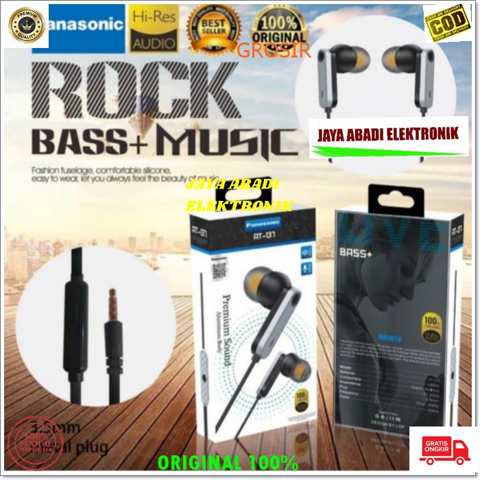 J317 PANASONIC HANDSFREE DOUBLE BASS DUAL SUPER BASS HEADSET MIC STEREO CALL HIFI EARPOD HF CABLE KABEL EARPHONE MUSIK TELPON MEGABASS HANDPHONE AUDIO SUARA SMULE KARAOKE BISA SEMUA JENIS HP HEADSET DENGAN SUARA JERNIH DAN BAS BULET JADI NYAMAN DIPAKE