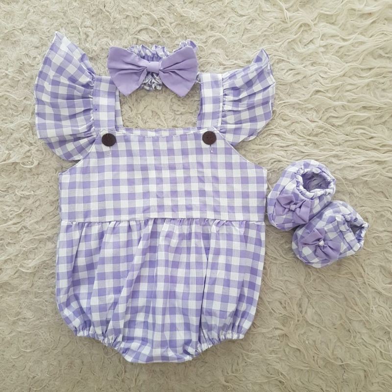 Baju Bayi Petite tartan jumper bayi perempuan