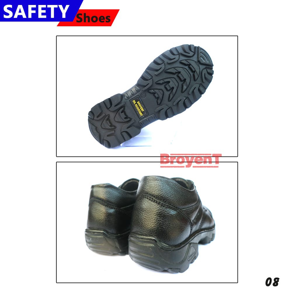 Sepatu Safety Pria Low Boots Kulit Sapi High Quality 08