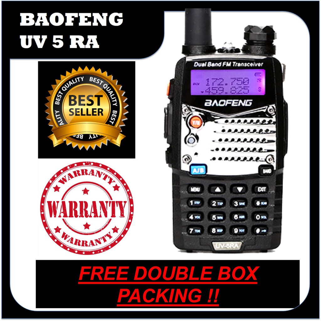 HT Baofeng UV5RA Dual Band - Bopeng UV 5RA  Radio Komunikasi 5R A Garansi 1 tahun servis Dualband