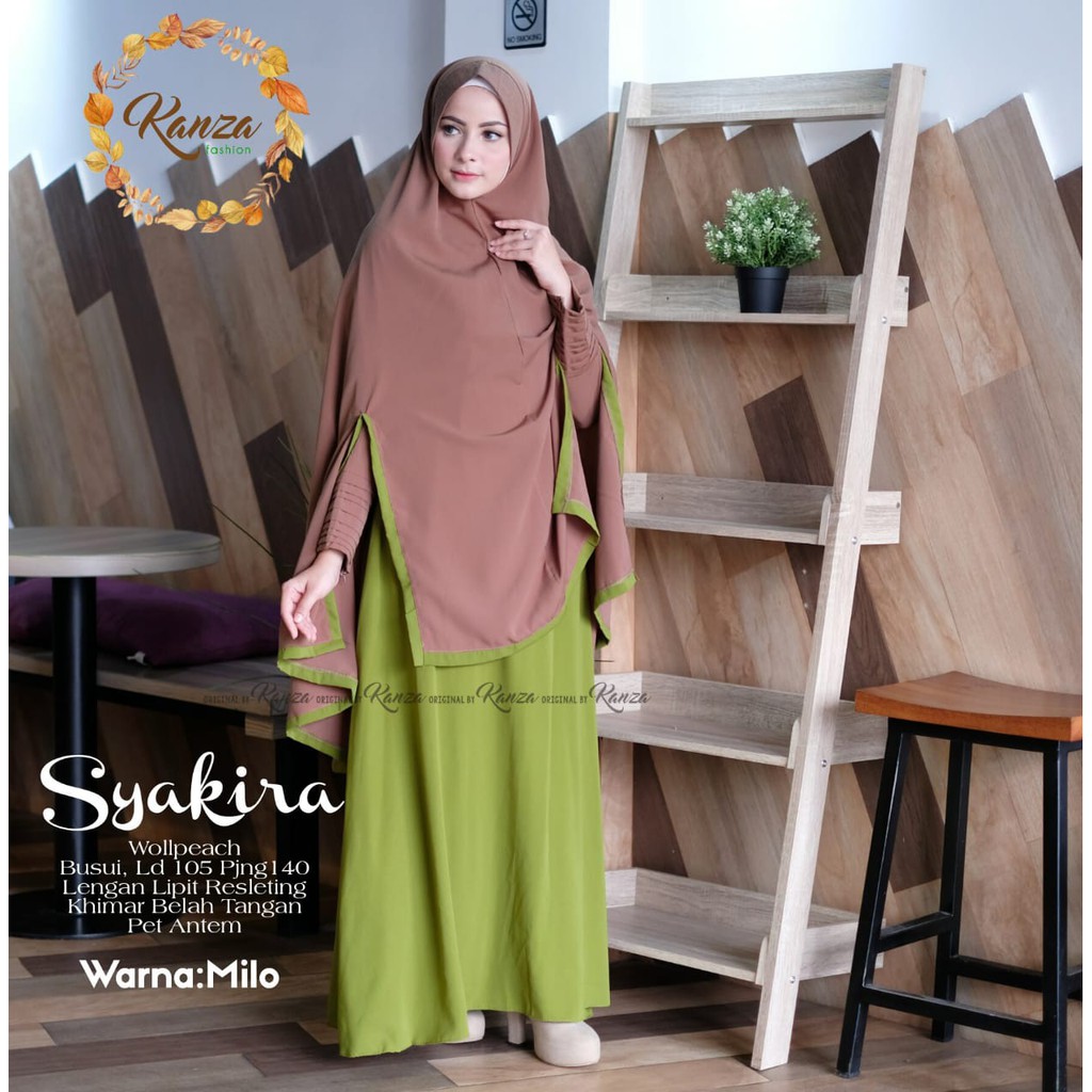 Setelan Gamis dan Jilbab Syari SYAKIRA