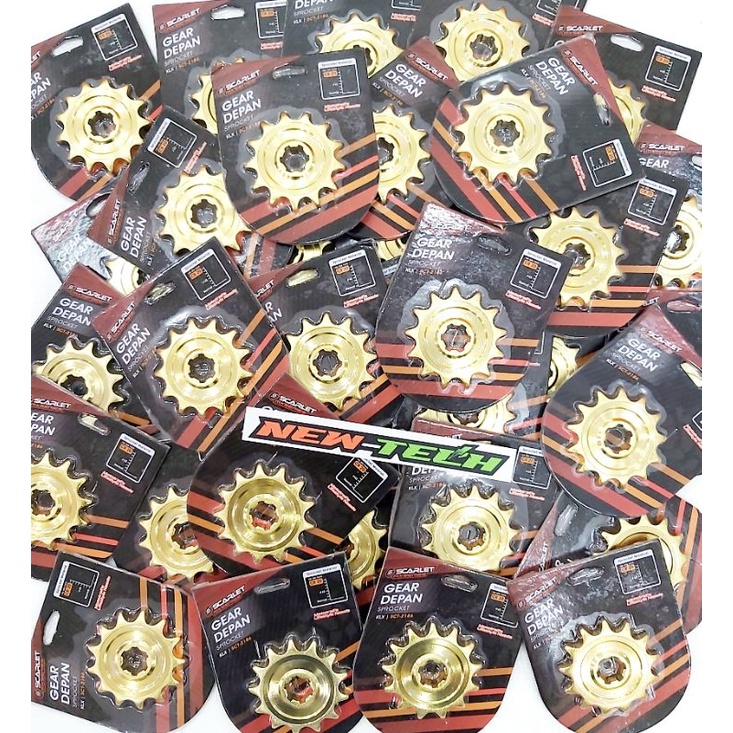 GEAR DEPAN SCARLET GOLD KLX 150 & DTRACKER UKURAN 13T