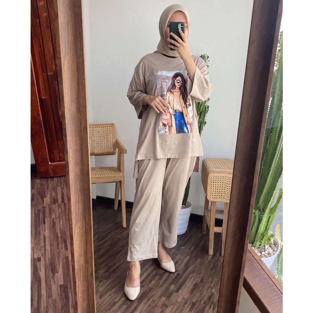 GIRLIA SET KAOS WANITA GAMIS DRESS BABYTERRY PREMIUM