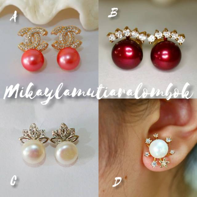 Giwang mutiara lombok | giwang tawar asli lombok