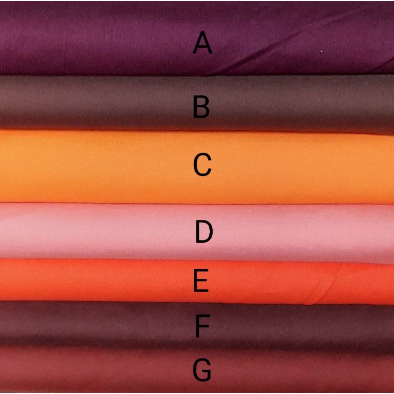 Kain Katun Oxford Polos  Coklat Orange