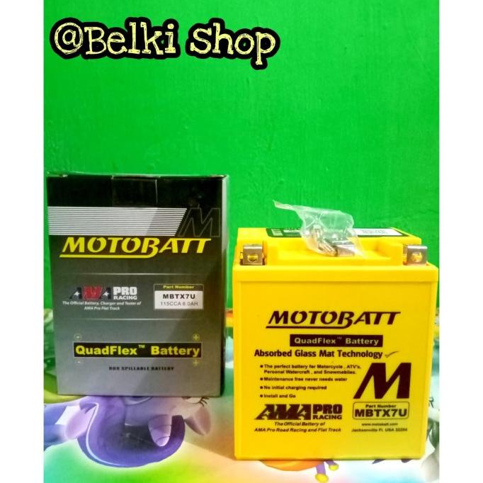 Aki Motor Untuk Honda CBR 150 , CBR 250 MOTOBATT MBTX7U 8Ah AKI KERING belk11 Berkualitas