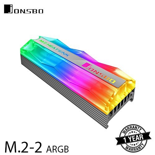 JONSBO M.2.2 ARGB Heatsink SSD NVMe M2 Cooling ARGB 5V 3PIN