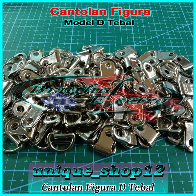 Gantungan Pigura Isi 100 + Sekrup Gantungan Figura Model D, Segitiga + Sekrup Multifungsi