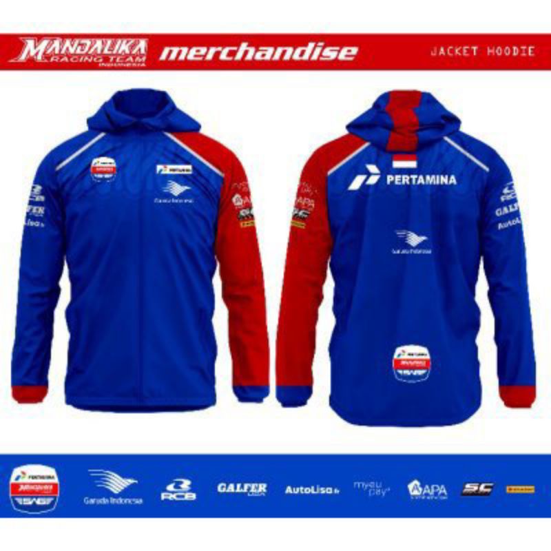 Jaket Motor Pertamina Mandalika Racing NEW