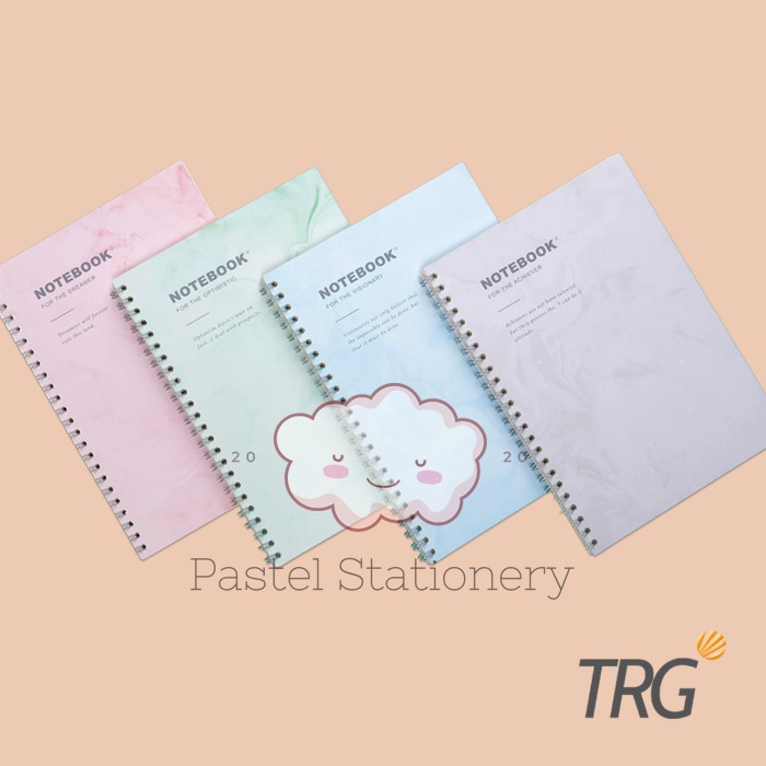 

Buku Tulis Catatan A5 Bookpaper Ruled TRG - TRG Marble Pastel Cover Spiral Notebook