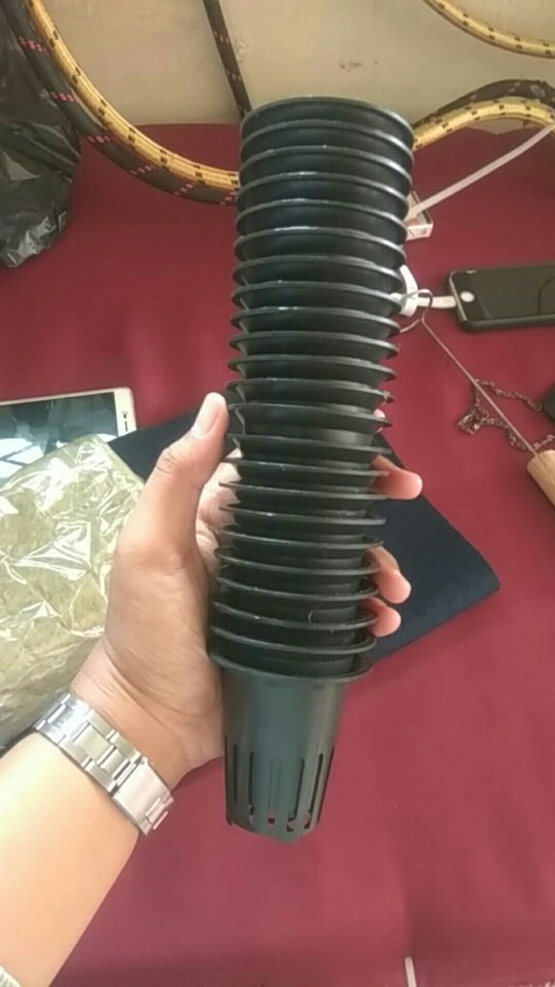 Netpot Hidroponik Hitam 5.7cm 5 Lubang